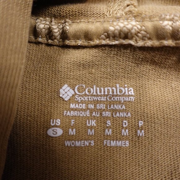 Columbia Waffle Knit Full-Zip Hoodie Women's Small Khaki Layering - Picture 2 of 12